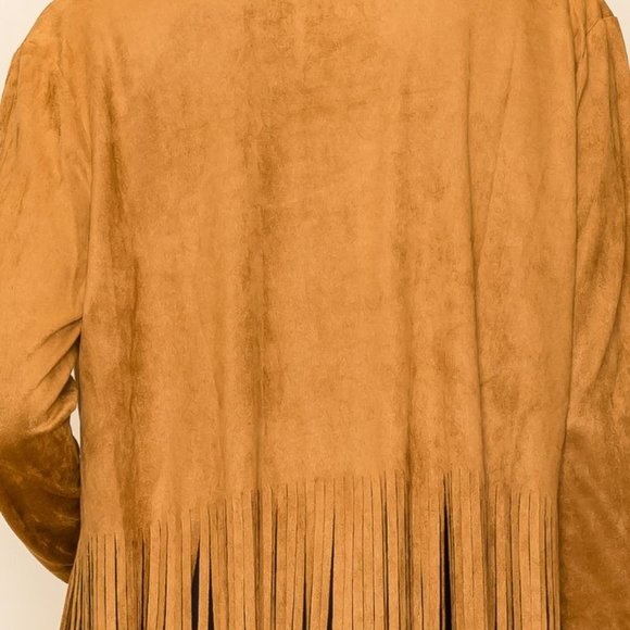 NEW VOCAL suede fringe DUSTER JACKET Woodstock Boho western rodeo cowgirl SM-3X - Picture 12 of 12
